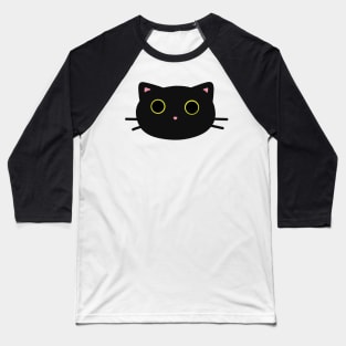 Big Eyed Cat Baseball T-Shirt